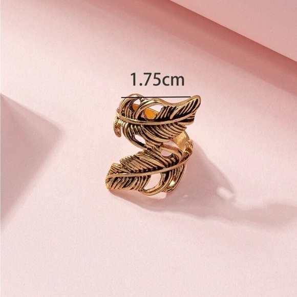 Bohemian Feather Wrap Womens Ring - Picture 7 of 16